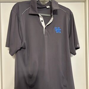 Gray UK Polo Shirt with Logo